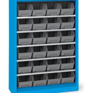 ארון מתכת FAMI PERFOMAK02 בצבע כחול עם 24 ארקליות Picking Box Air – פתרון אחסון תעשייתי חכם