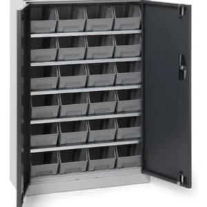 ארון מתכת FAMI PERFOMAK03 עם 24 קופסאות Picking Box Air בצבע אפור ואנתרסיט