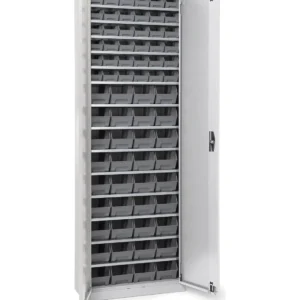 ארון מתכת FAMI PERFOMAK14 בצבע אפור בהיר עם דלתות ו־72 ארקליות Picking Box Air – פתרון אחסון תעשייתי מקצועי