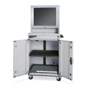 ארון מחשב תעשייתי Master CS עם גלגלים – עמדת עבודה ניידת למפעלים ולמחסנים