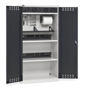 ארון מתכת PERFOM עם דלתות ציר – פתרון אחסון תעשייתי מודולרי ועמיד