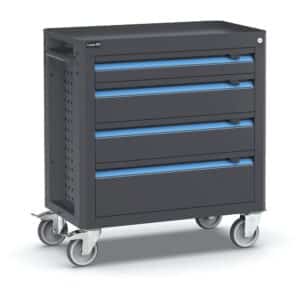 עגלת כלי עבודה מקצועית Linea 391 391C06 עם 4 מגירות, גלגלים עם בלם וכושר נשיאה של 330 ק״ג.