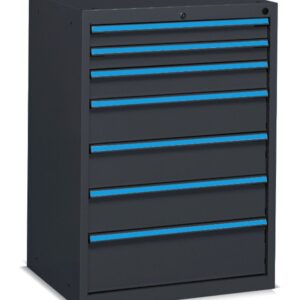 ארונית מגירות לסדנה Linea 391 דגם 391A04 עם 7 מגירות שליפה מלאה, עומס עד 70 ק״ג למגירה וכושר נשיאה כולל 900 ק״ג.